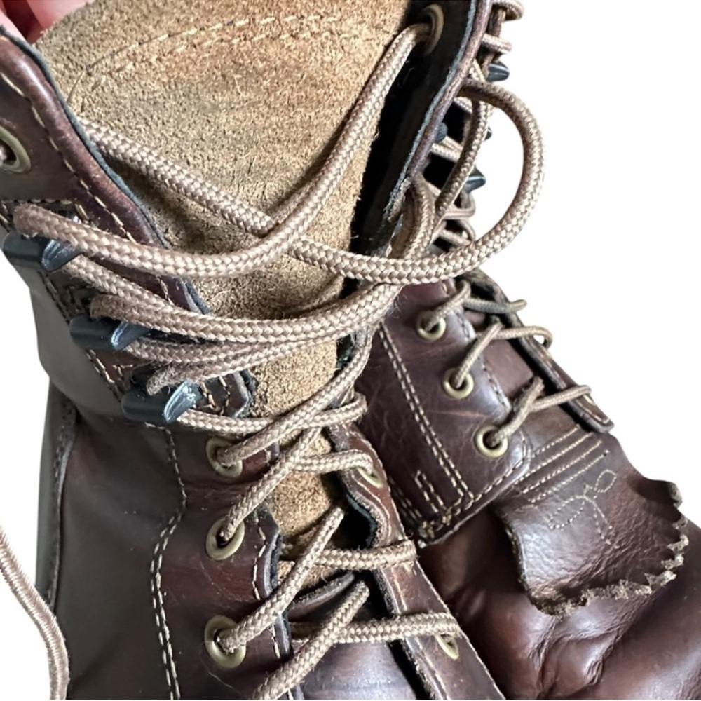 Ariat Heritage Lacer Boots Brown Leather Riding Lace Up Fringe 8.5 - Picture 8 of 16